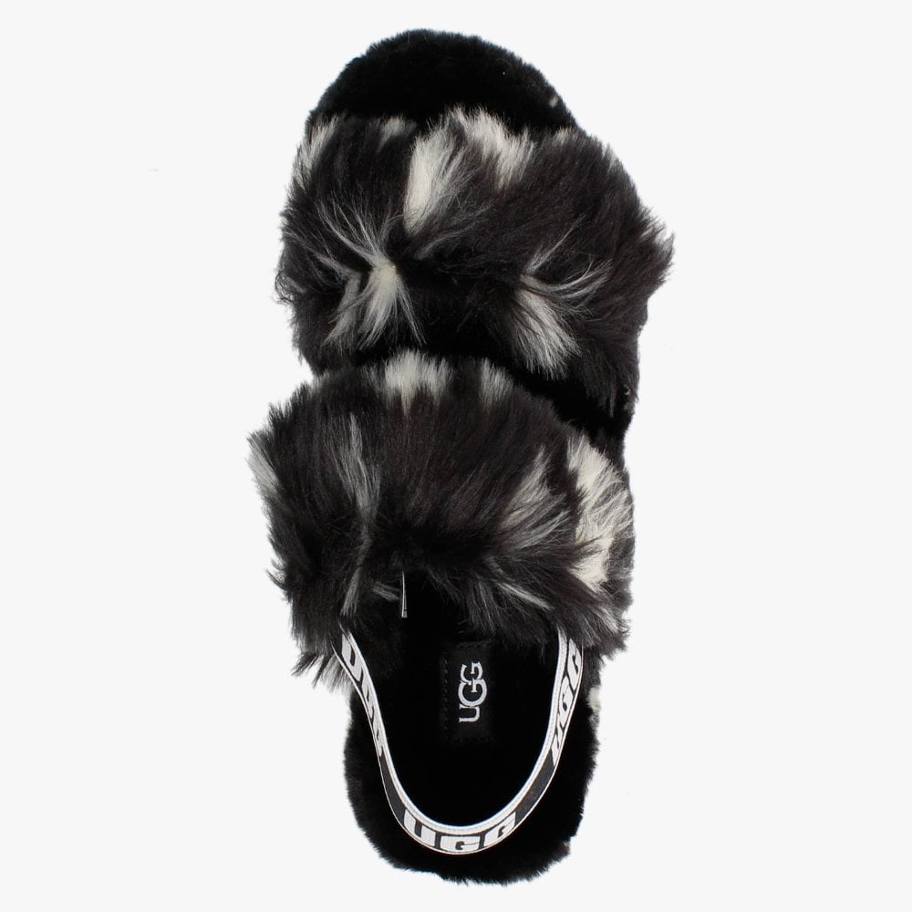 Oh Yeah Spots Black Sheepskin Sliders