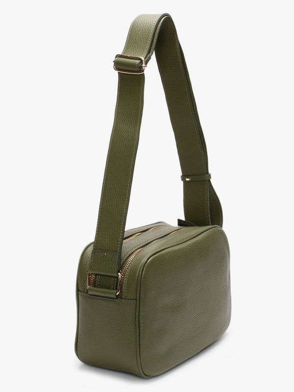 Dicam Green Leather Woven Camera Bag