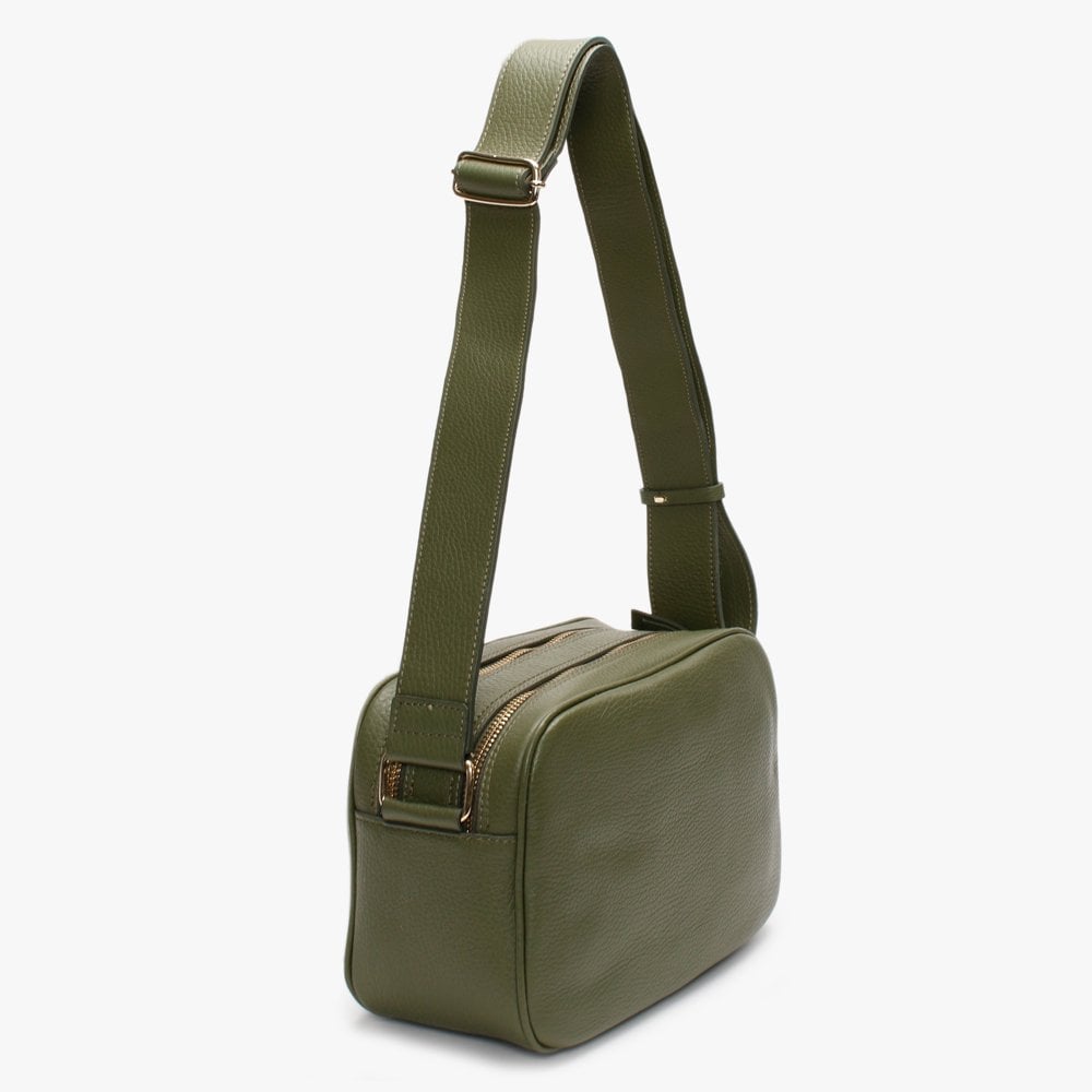 Dicam Green Leather Woven Camera Bag