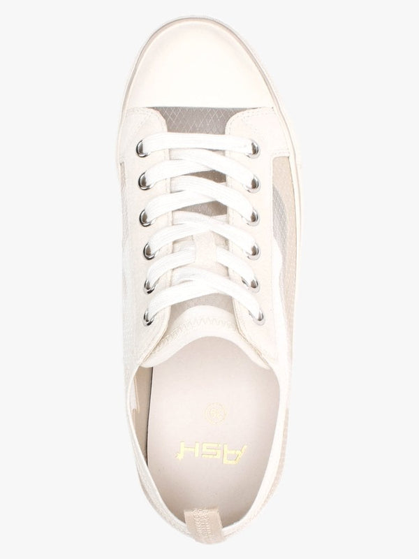 Vertu Transparent White & Eggnug Lace Up Trainers