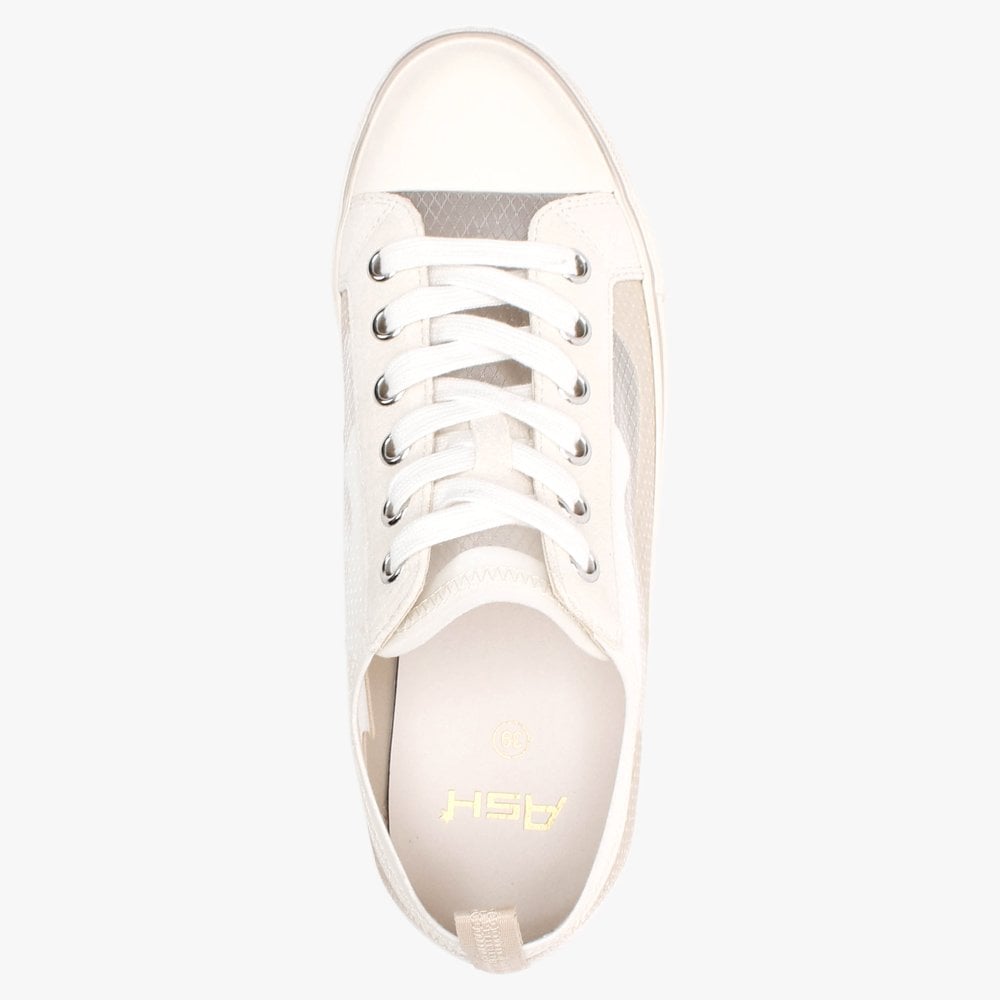 Vertu Transparent White & Eggnug Lace Up Trainers