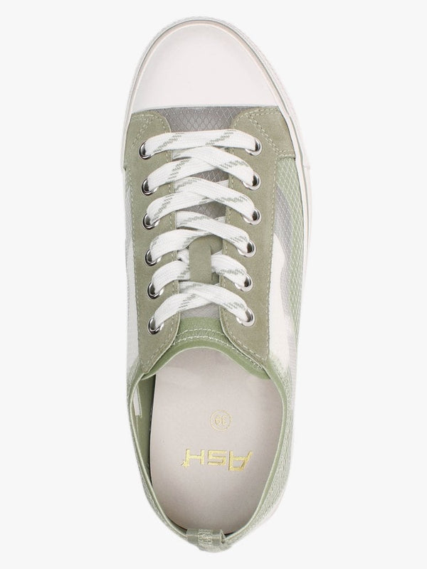 Vertu Transparent White & Tea Lace Up Trainers