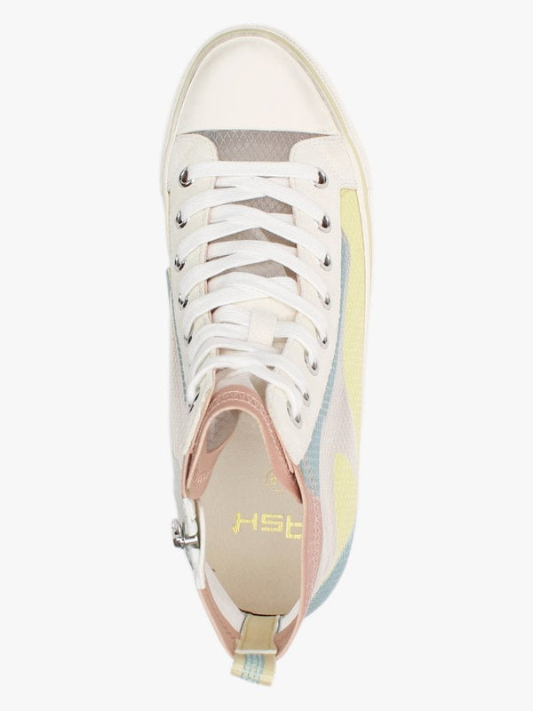 Venus Transparent Nylon Chrome Free Suede Multi High Top Trainers
