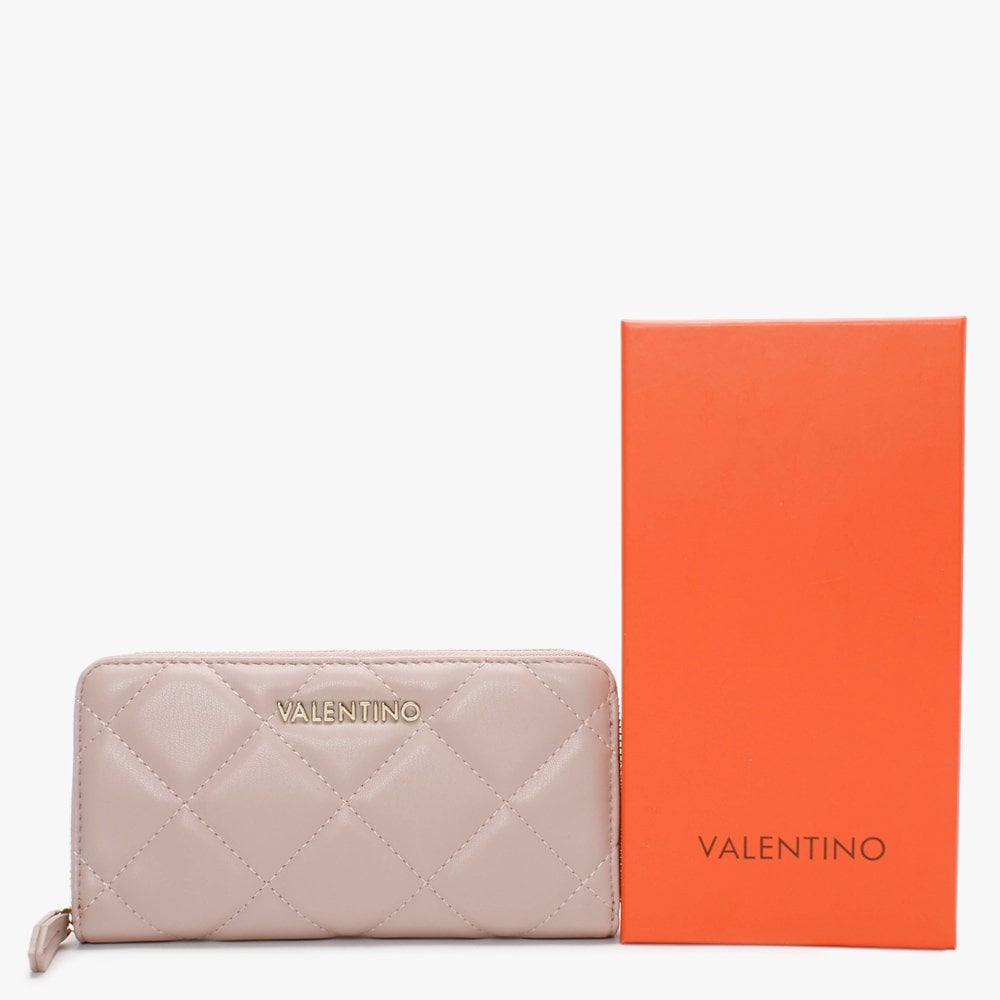 Ocarina Rosa Antico Quilted Zip Around Wallet