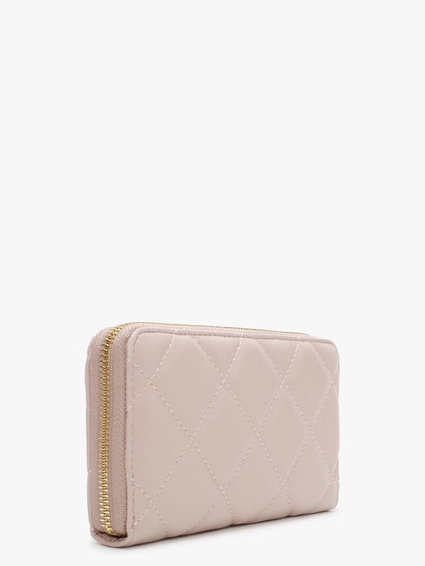 Ocarina Rosa Antico Quilted Zip Around Wallet