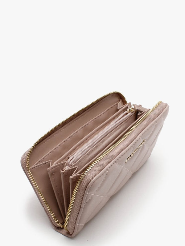 Ocarina Rosa Antico Quilted Zip Around Wallet