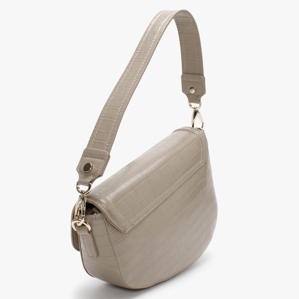 Bicorno Moc Croc Taupe Satchel Bag
