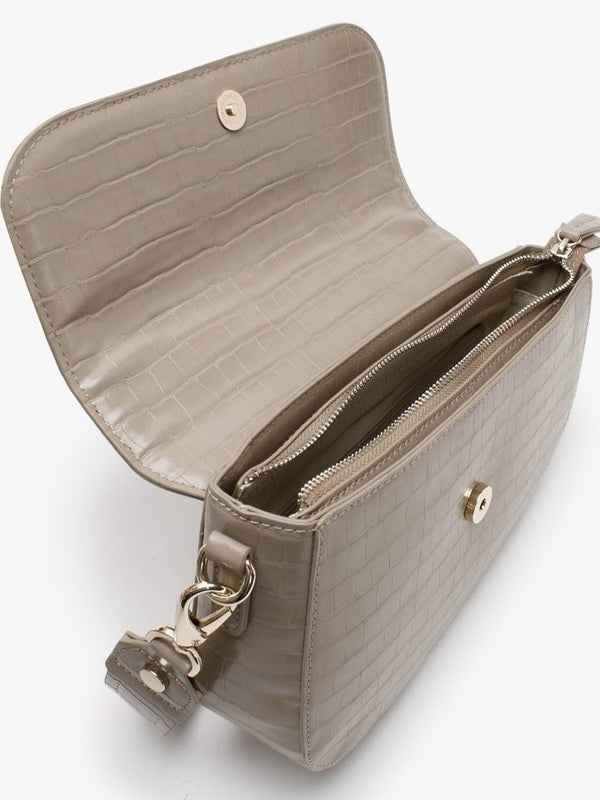 Bicorno Moc Croc Taupe Satchel Bag