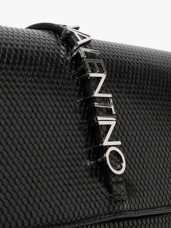 Aure Reptile Black Saddle Bag