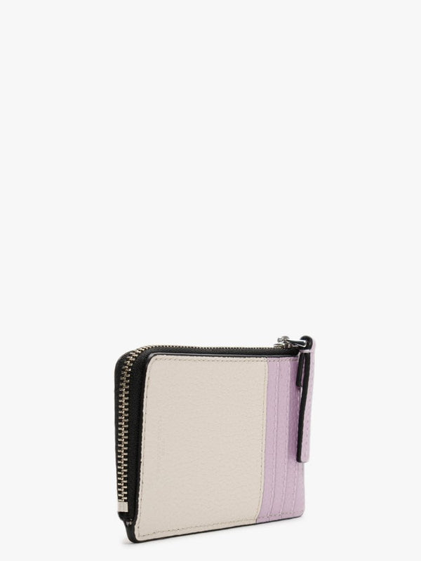 The Colourblock Small Orange Chiffon Multi Leather Top Zip Wallet