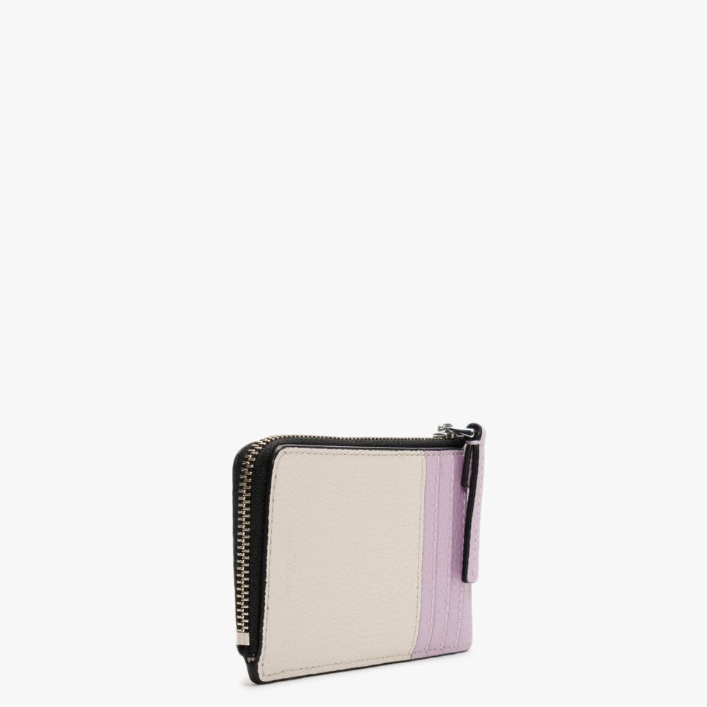 The Colourblock Small Orange Chiffon Multi Leather Top Zip Wallet
