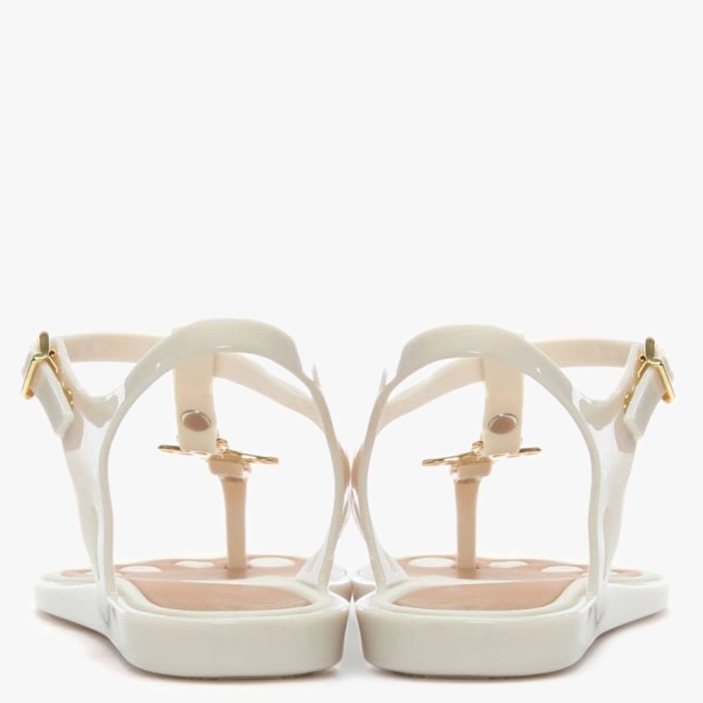 x Melissa Solar Orb Ivory Toe Post Sandals