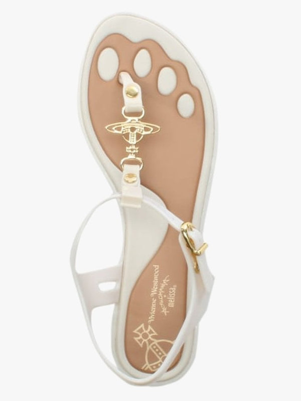 x Melissa Solar Orb Ivory Toe Post Sandals