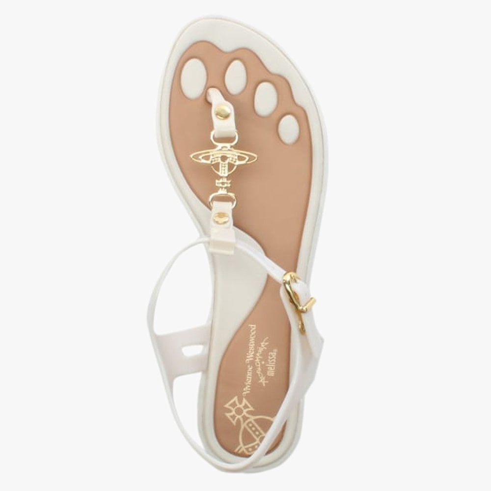 x Melissa Solar Orb Ivory Toe Post Sandals