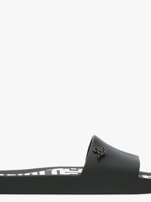 x Melissa Black Matte Orb Beach Sliders