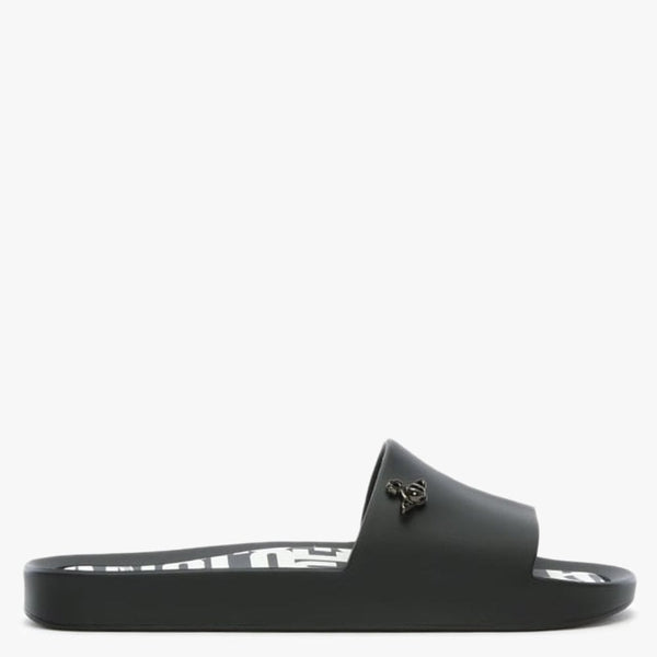x Melissa Black Matte Orb Beach Sliders