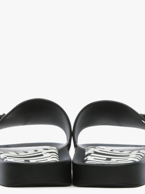 x Melissa Black Matte Orb Beach Sliders