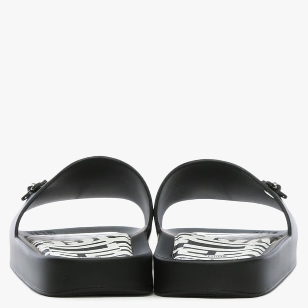 x Melissa Black Matte Orb Beach Sliders