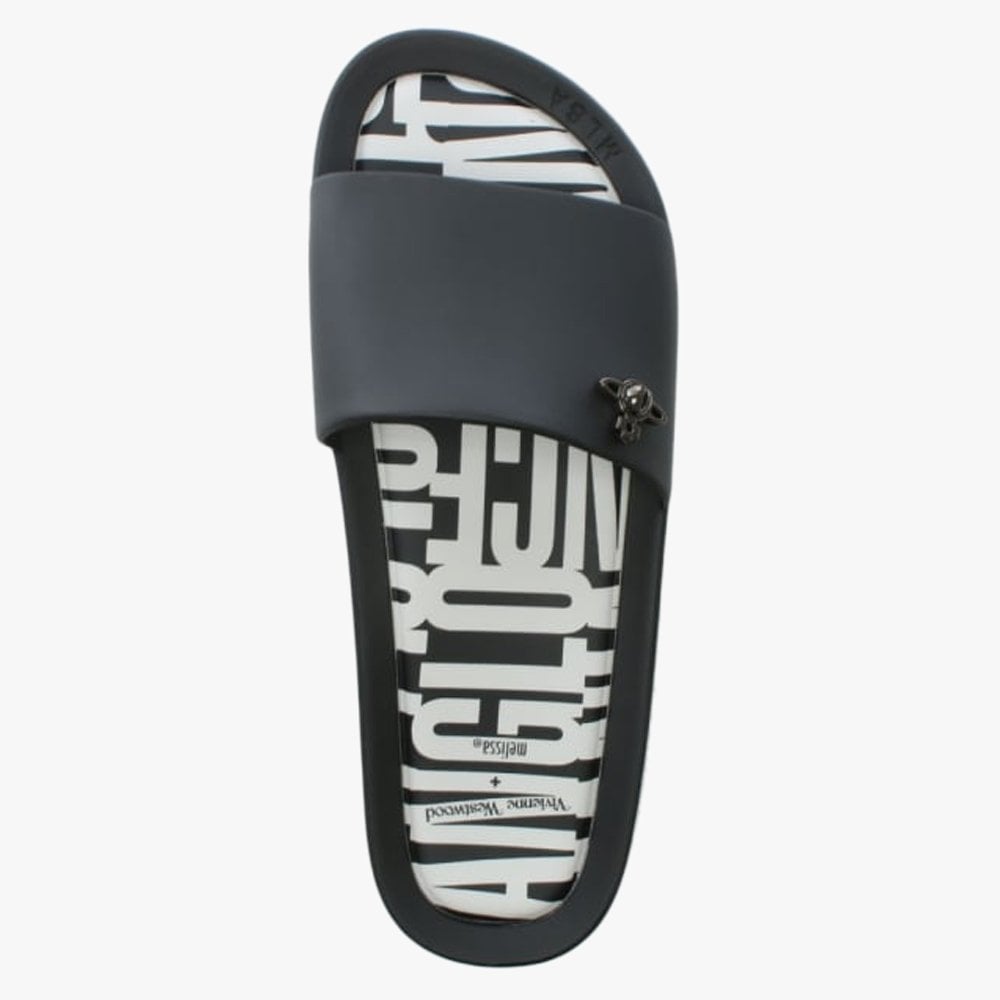 x Melissa Black Matte Orb Beach Sliders