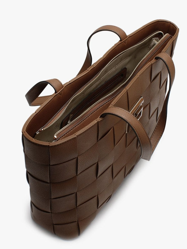 Liberty City Cognac Top Zip Tote Bag