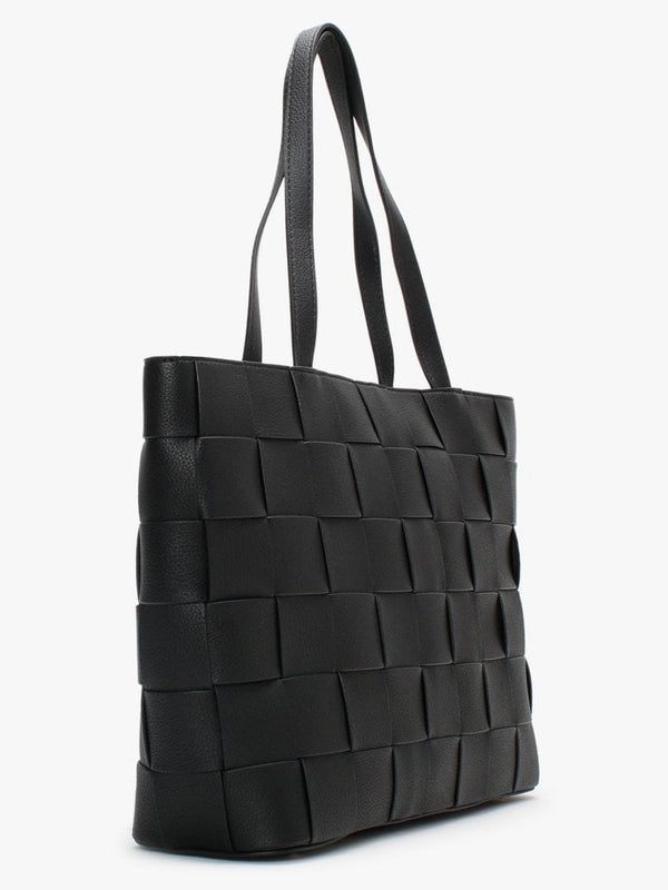 Liberty City Black Top Zip Tote Bag