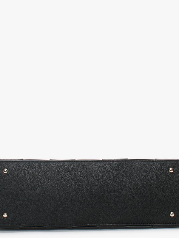 Liberty City Black Top Zip Tote Bag