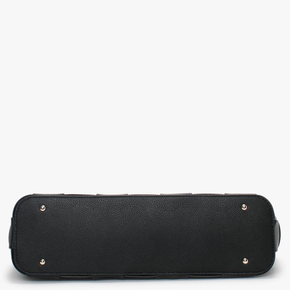 Liberty City Black Top Zip Tote Bag