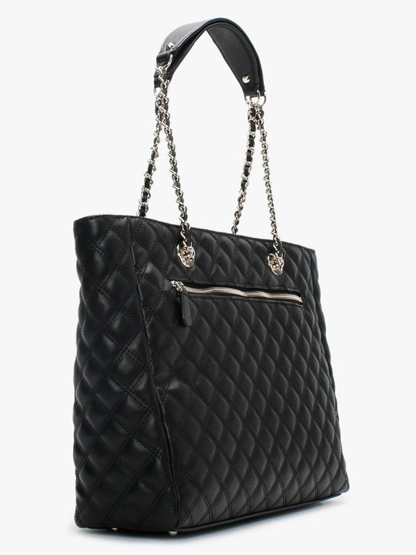 Cessily II Quilted Black Tote Bag