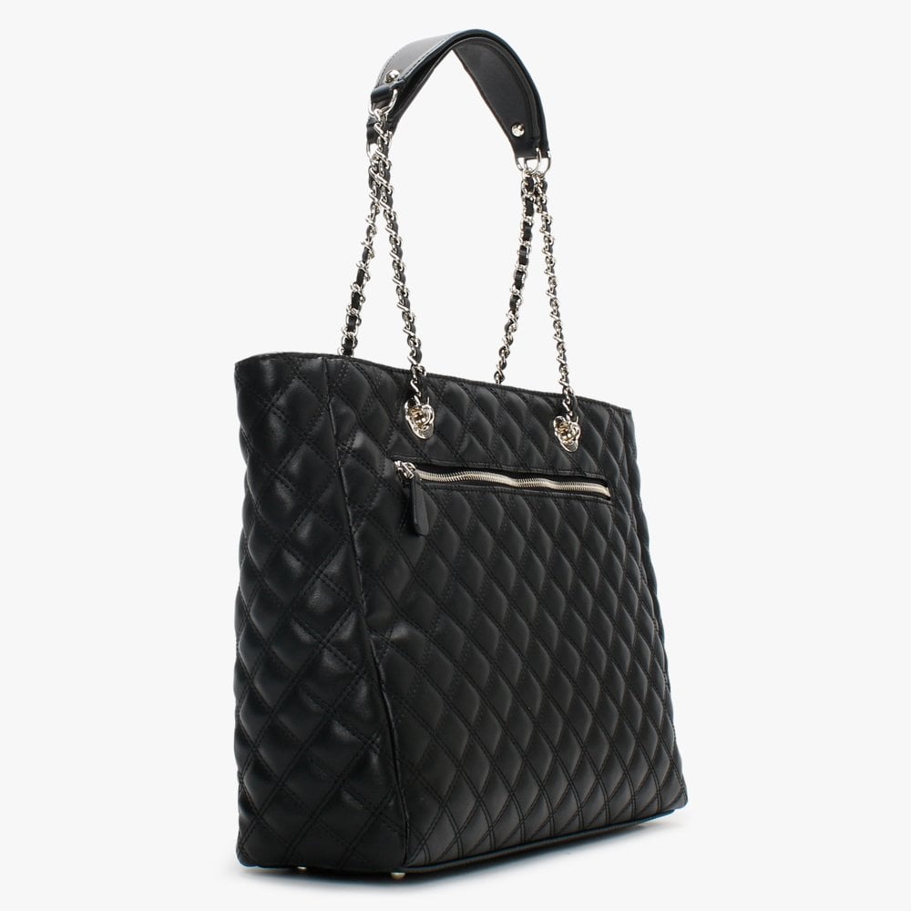 Cessily II Quilted Black Tote Bag