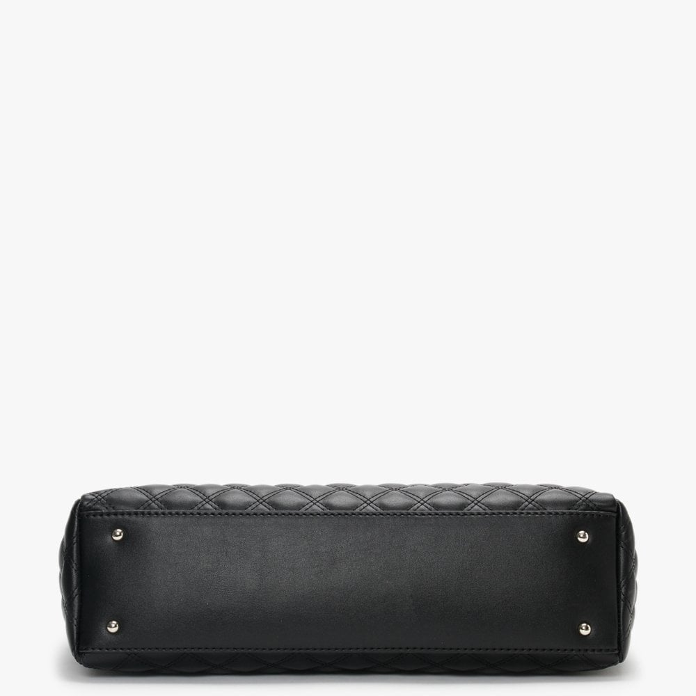Cessily II Quilted Black Tote Bag