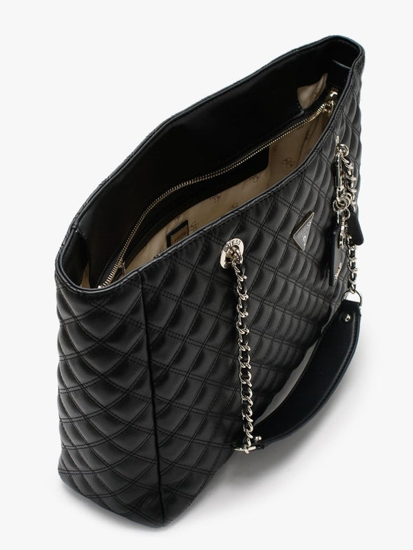 Cessily II Quilted Black Tote Bag