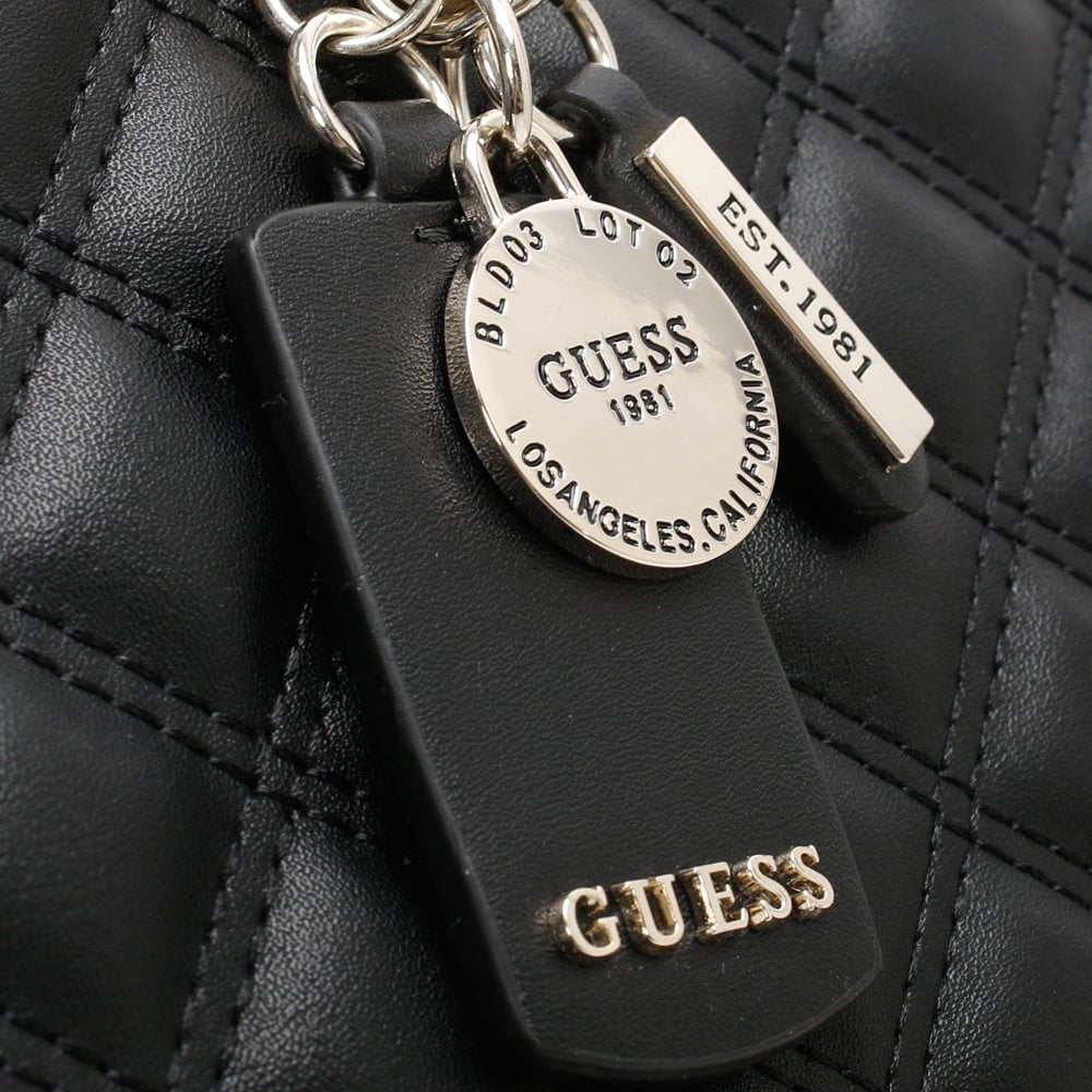 Cessily II Quilted Black Tote Bag