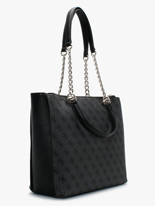 Alisa Society Repeat Logo Coal Tote Bag