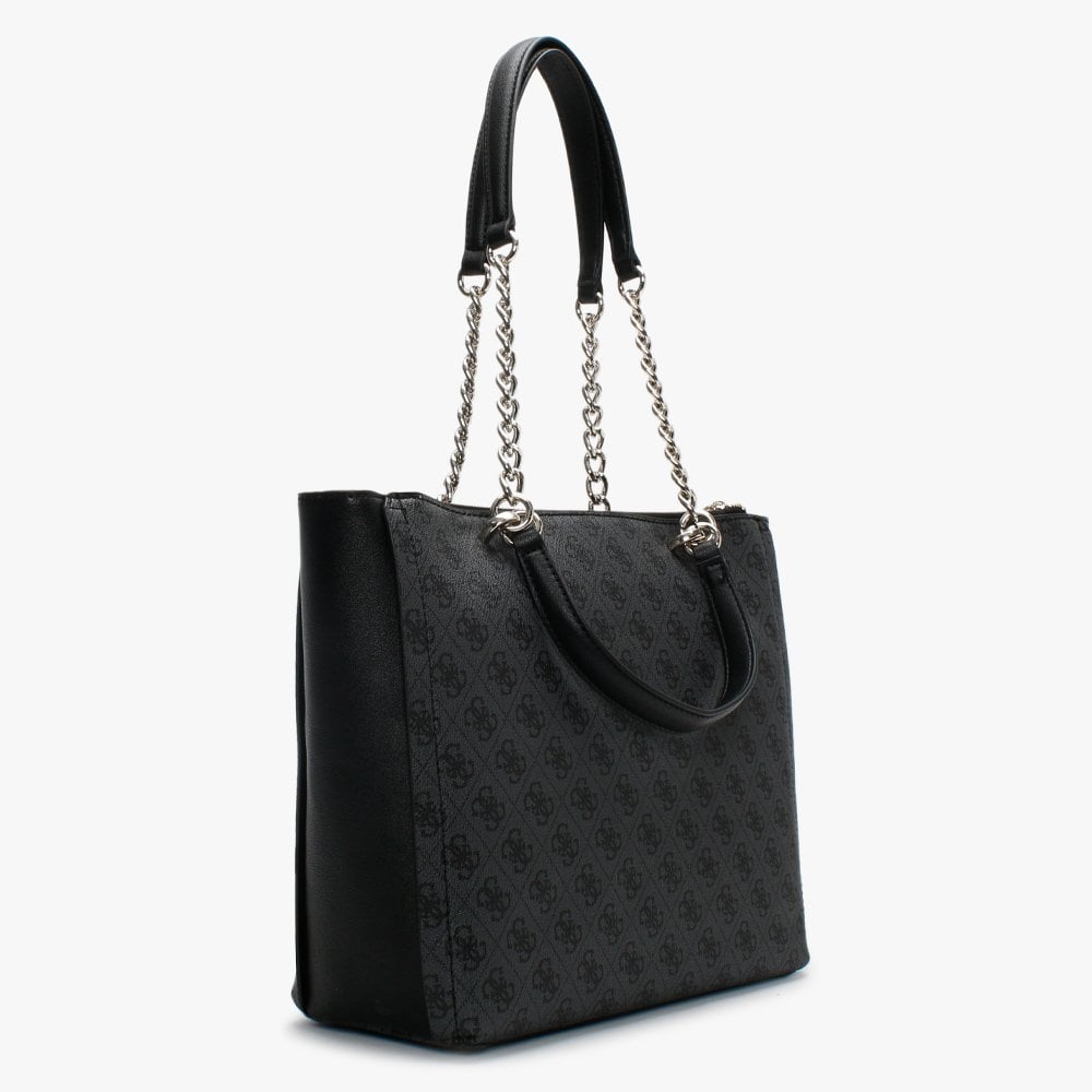 Alisa Society Repeat Logo Coal Tote Bag
