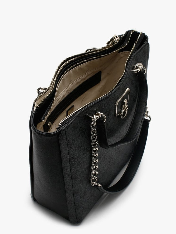 Alisa Society Repeat Logo Coal Tote Bag