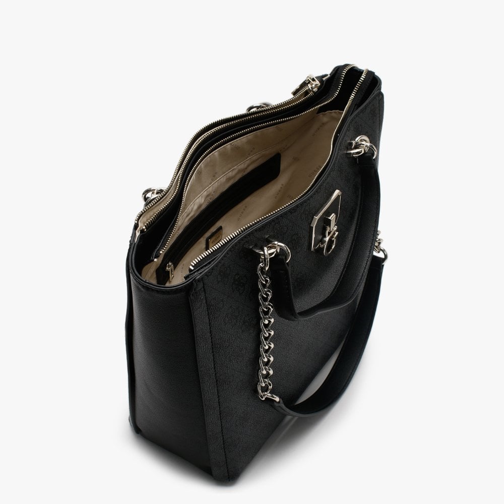Alisa Society Repeat Logo Coal Tote Bag