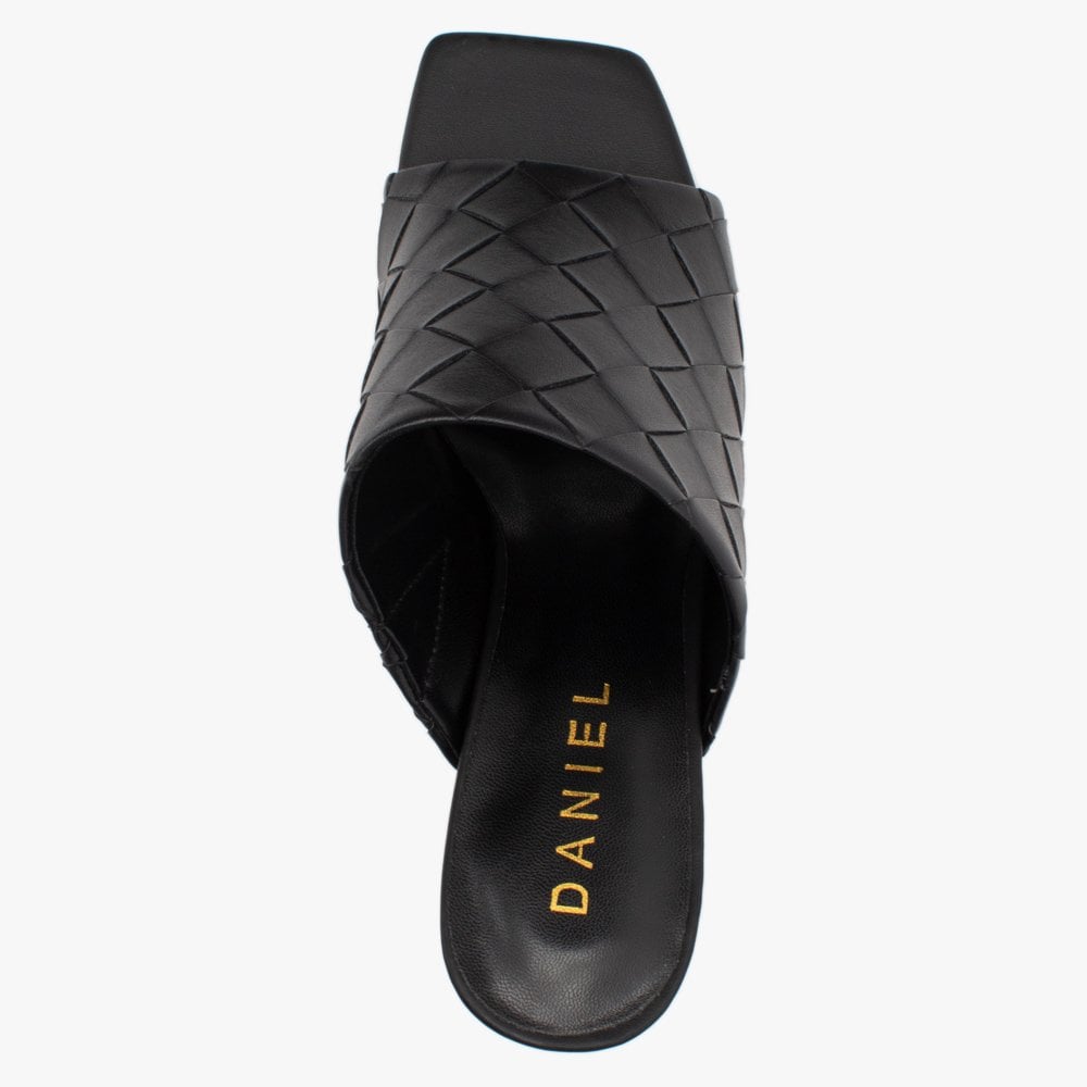 Roven Black Woven Mules
