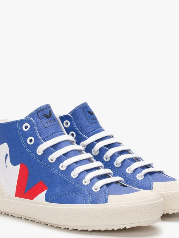 Nova Canvas Malika Favre Lips Blue High Top Trainers