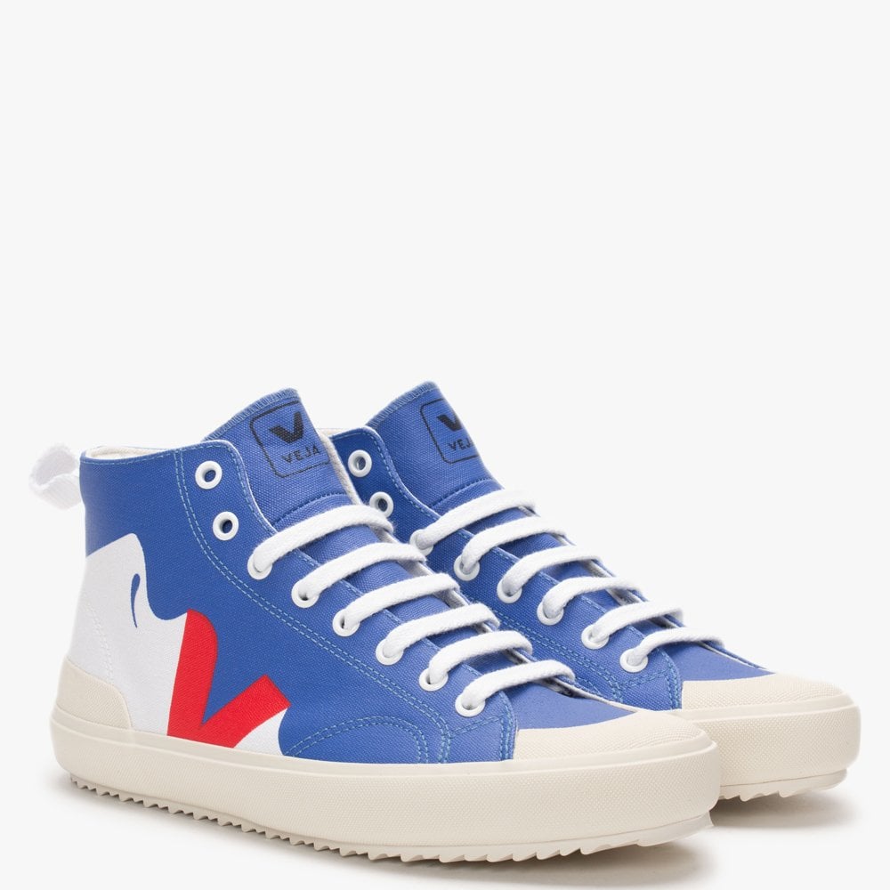 Nova Canvas Malika Favre Lips Blue High Top Trainers