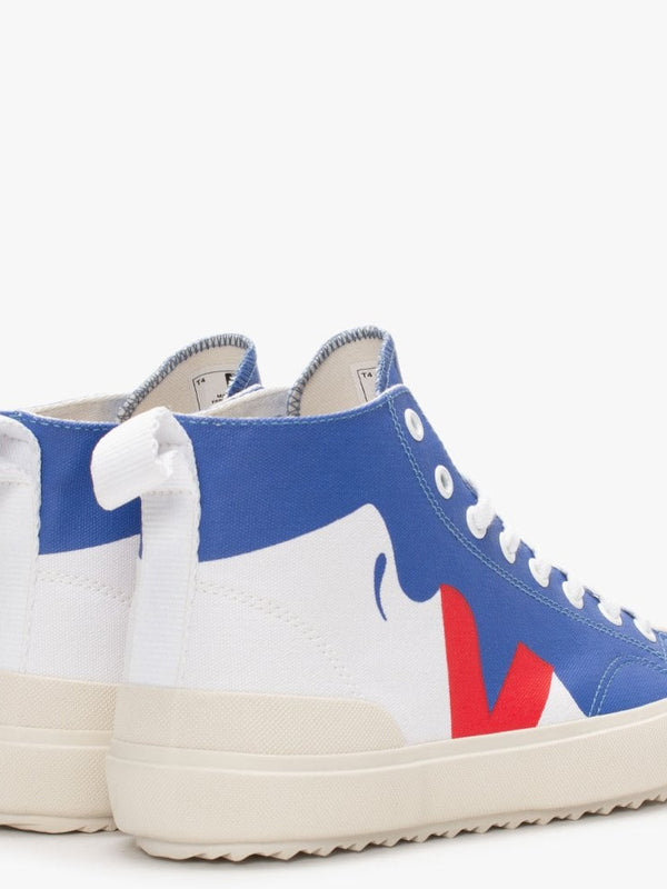 Nova Canvas Malika Favre Lips Blue High Top Trainers