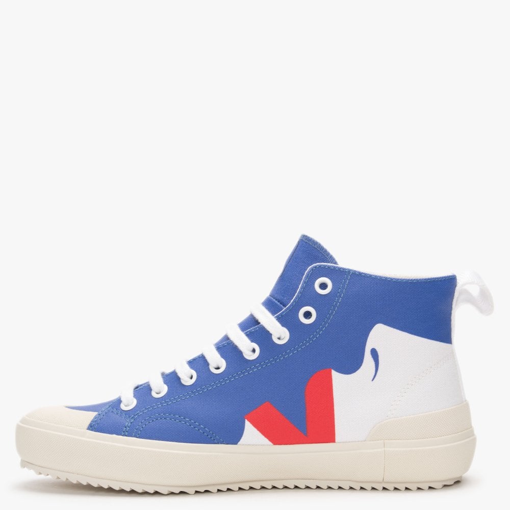 Nova Canvas Malika Favre Lips Blue High Top Trainers