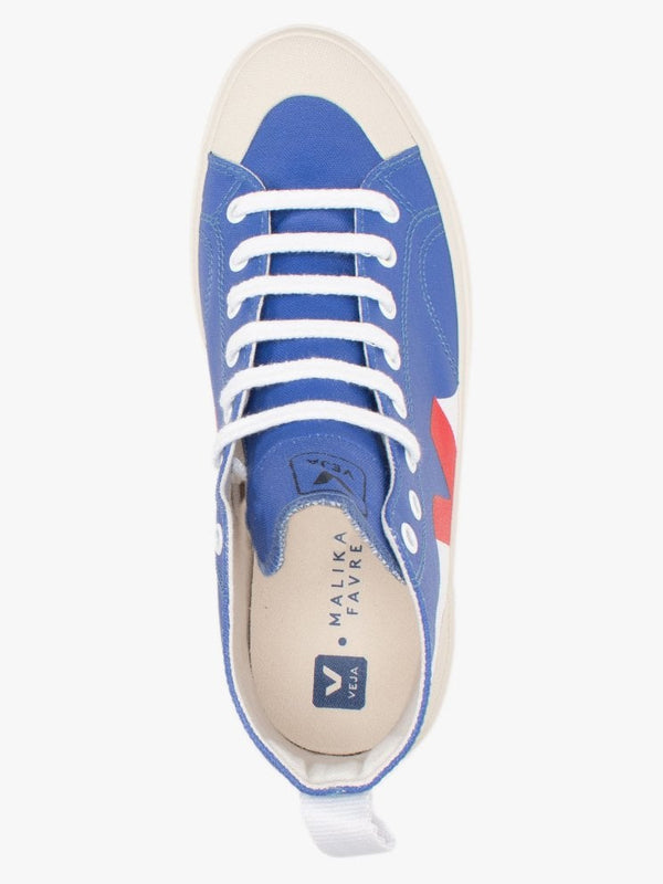 Nova Canvas Malika Favre Lips Blue High Top Trainers