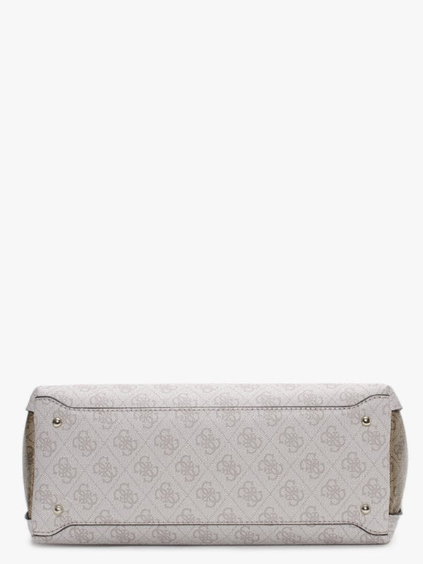 Alisa Society Repeat Logo Powder Latte Tote Bag