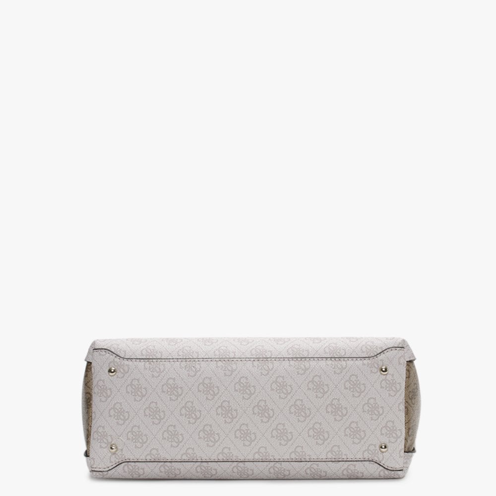 Alisa Society Repeat Logo Powder Latte Tote Bag