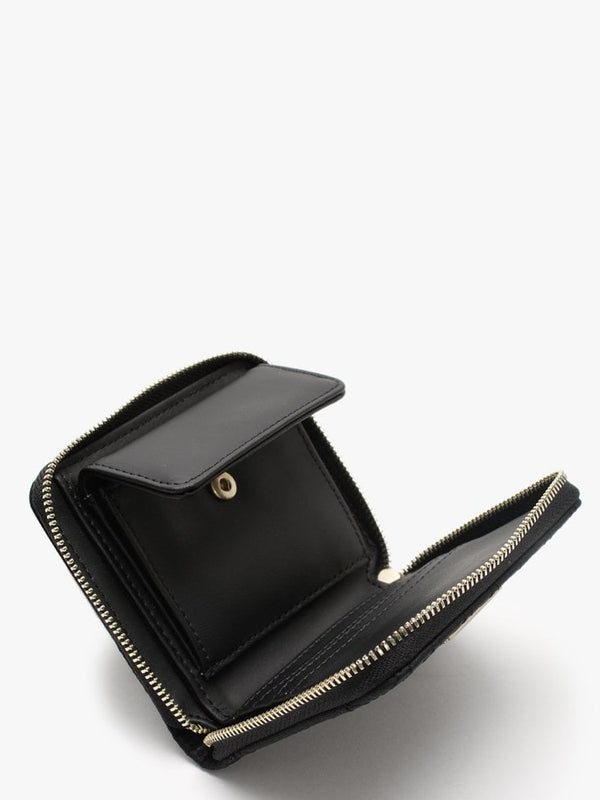 Small Layla Black Zip Around Wallet