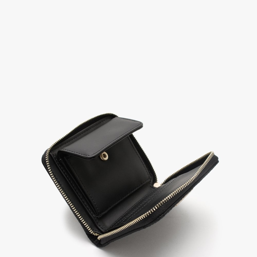 Small Layla Black Zip Around Wallet