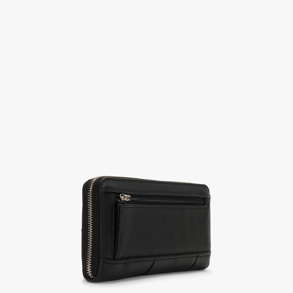 Large Liberty City Black Zip Around Wallet