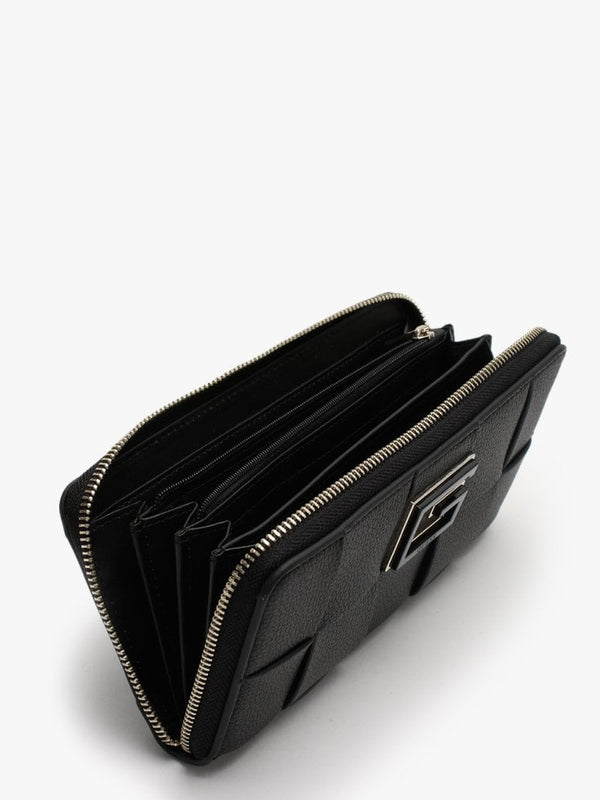 Large Liberty City Black Zip Around Wallet