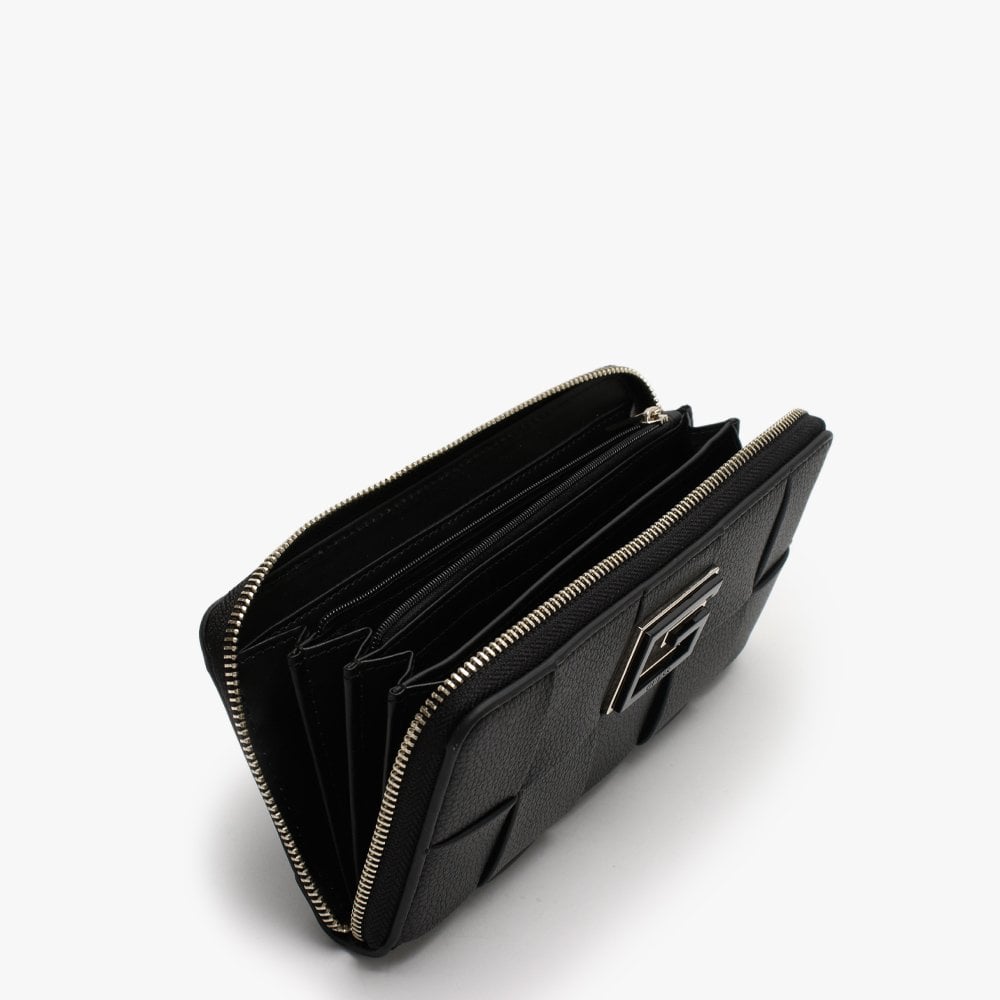 Large Liberty City Black Zip Around Wallet