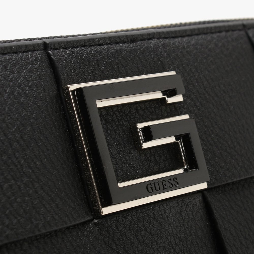 Large Liberty City Black Zip Around Wallet